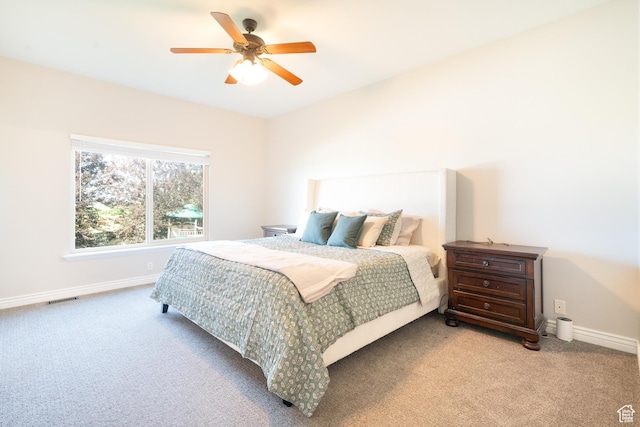 986 View Crest Ln, Kaysville, UT 84037 - bedroom with light colored carpet and a ceiling fan