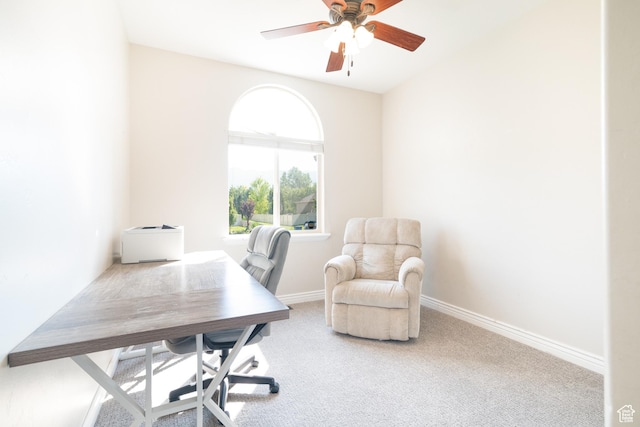 986 View Crest Ln, Kaysville, UT 84037 - office with ceiling fan and carpet floors