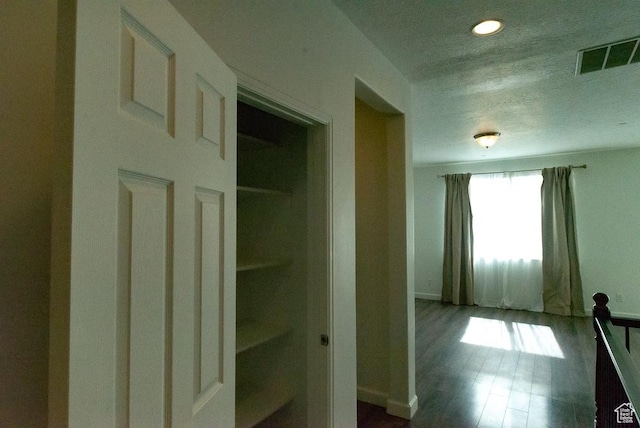 63 N Canyon Maple Rd, Vineyard, UT 84059 - corridor featuring wood finished floors, a textured ceiling, and recessed lighting