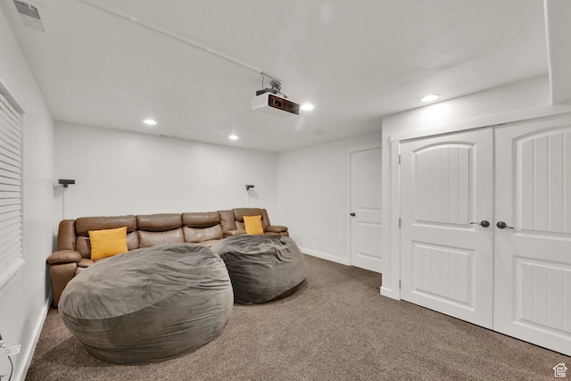 1752 S 570 W, Provo, UT 84601 - home theater room featuring carpet floors and recessed lighting