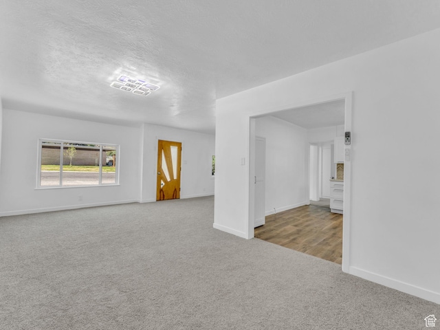 161 E 200 S, Tooele, UT 84074 - unfurnished living room with carpet floors and a textured ceiling