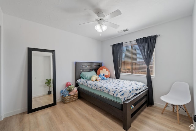 2752 E 50 S, St George, UT 84790 - bedroom featuring light wood-type flooring and ceiling fan