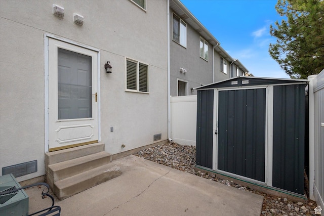 10 S 1000 E, Payson, UT 84651 - view of patio / terrace featuring entry steps and a storage shed