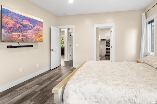 5194 Hedgerose Dr, Herriman, UT 84096 - bedroom with dark wood-style flooring and recessed lighting
