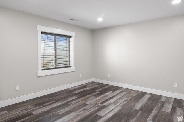 5194 Hedgerose Dr, Herriman, UT 84096 - unfurnished room with recessed lighting and dark wood-style flooring