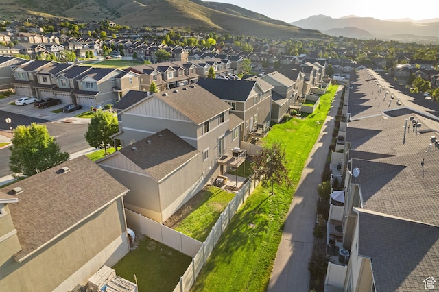 5194 Hedgerose Dr, Herriman, UT 84096 - aerial perspective of suburban area featuring a mountain backdrop