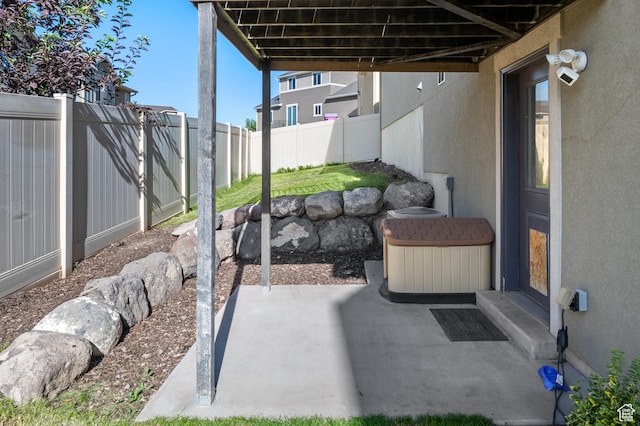 5194 Hedgerose Dr, Herriman, UT 84096 - fenced backyard featuring a patio area