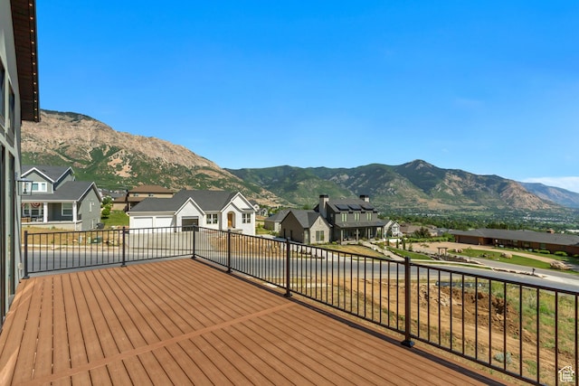 481 E 3675 N, North Ogden, UT 84414 - wooden deck featuring a residential view and a mountain view
