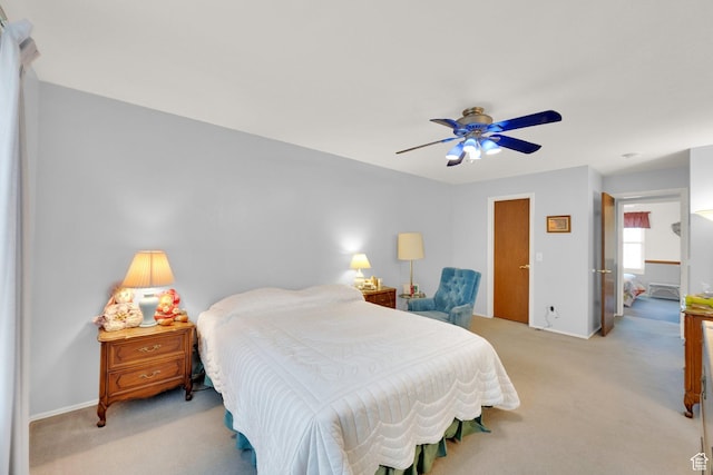 11901 S Maple Ridge Rd, Sandy, UT 84094 - bedroom with light carpet and ceiling fan