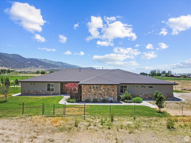1145 W 500 N, Manti, UT 84642 - single story home featuring stone siding and a mountain view