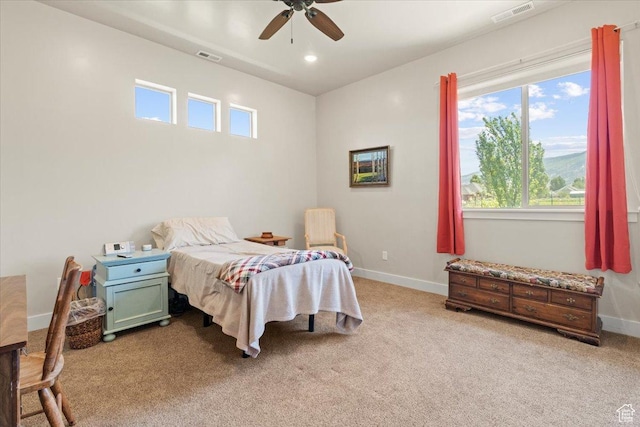 1145 W 500 N, Manti, UT 84642 - bedroom with light colored carpet and ceiling fan