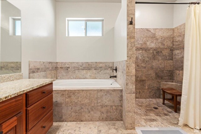 1145 W 500 N, Manti, UT 84642 - full bath featuring a bath, vanity, plenty of natural light, and walk in shower