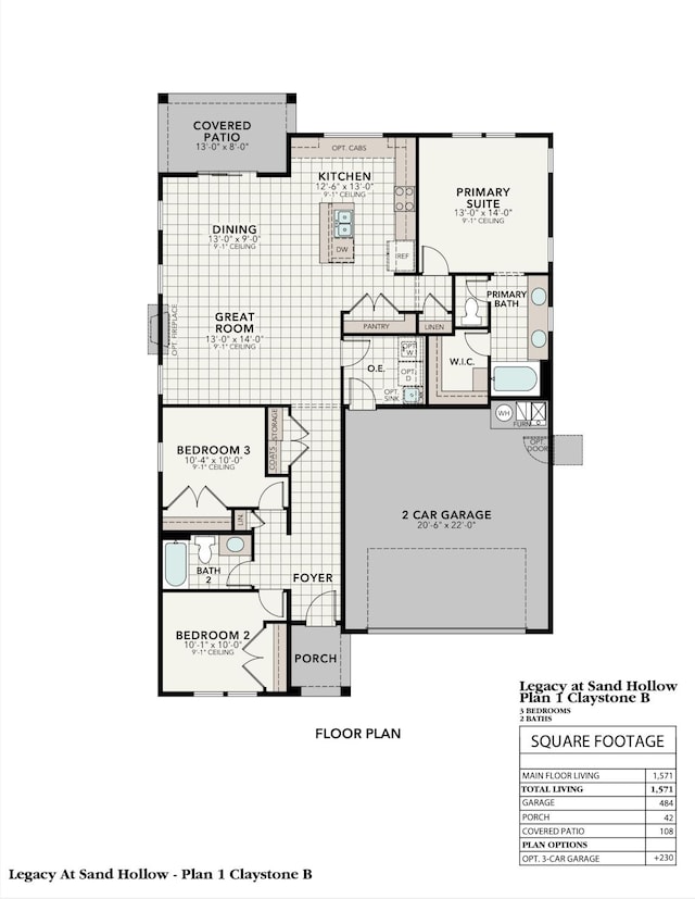 1565 E Centaurus Way Unit 108, Washington, UT 84780 - view of floor plan / room layout
