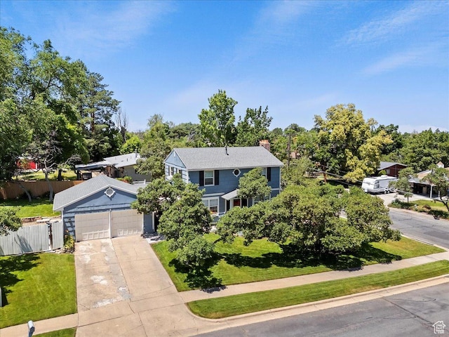 5203 Chambers St, South Ogden, UT 84403 - view of front of house with a garage, driveway, and a chimney