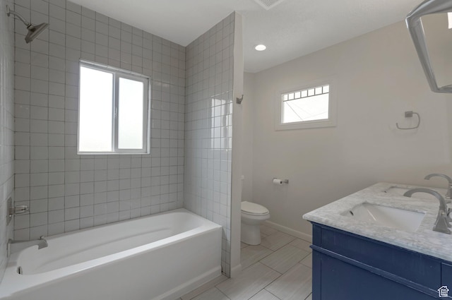 1540 23rd St, Ogden, UT 84401 - bathroom with double vanity, shower / bath combination, and tile patterned flooring