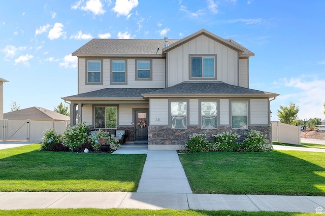 231 N 750 W, Springville, UT 84663 - craftsman-style house with a gate and board and batten siding