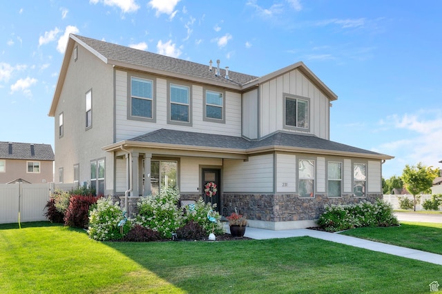 231 N 750 W, Springville, UT 84663 - view of front of house with stone siding and board and batten siding