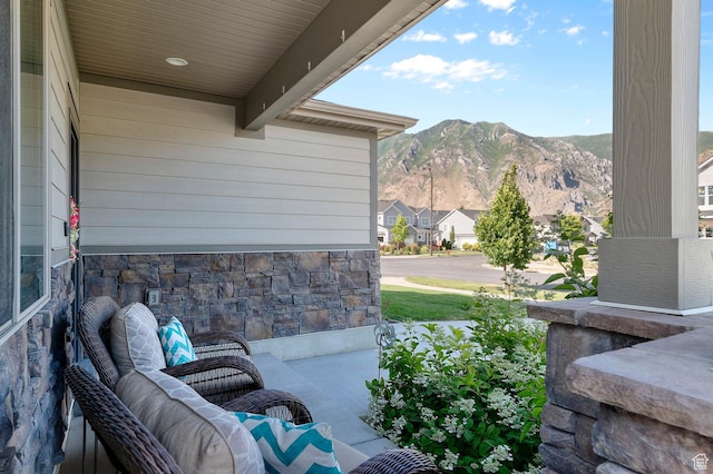 231 N 750 W, Springville, UT 84663 - covered porch featuring a mountain view and a residential view