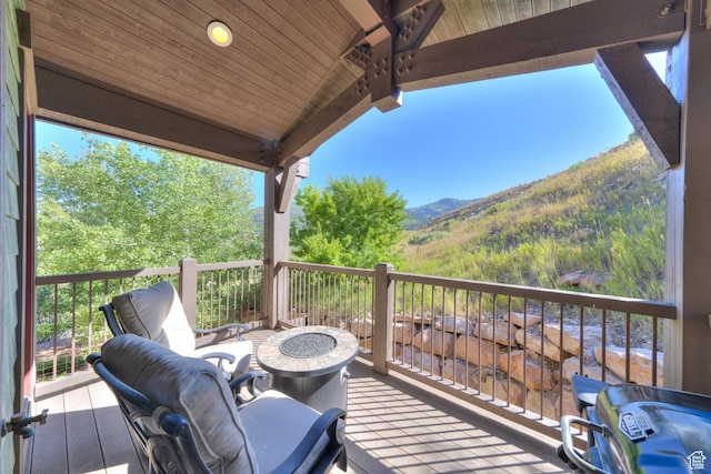4121 Fairway Ln Unit A1, Park City, UT 84098 - wooden deck featuring a mountain view