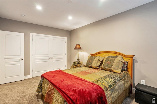 12937 S Old Country Ct W, Riverton, UT 84065 - carpeted bedroom featuring recessed lighting and a closet