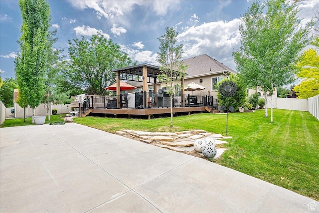 12937 S Old Country Ct W, Riverton, UT 84065 - rear view of property featuring a patio and a deck