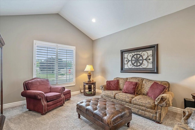 12937 S Old Country Ct W, Riverton, UT 84065 - carpeted living area with recessed lighting and high vaulted ceiling