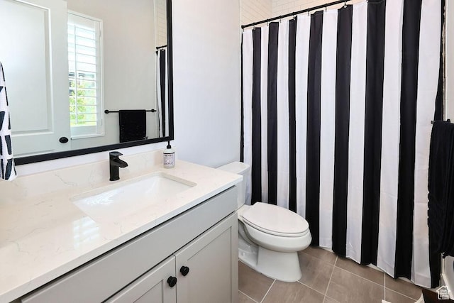7817 S Danish Pine Ln Unit 101, Cottonwood Heights, UT 84121 - bathroom with vanity, tile patterned floors, and curtained shower