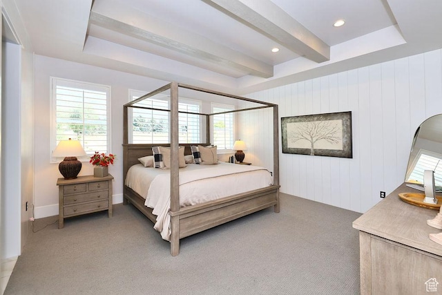 7817 S Danish Pine Ln Unit 101, Cottonwood Heights, UT 84121 - carpeted bedroom featuring beamed ceiling