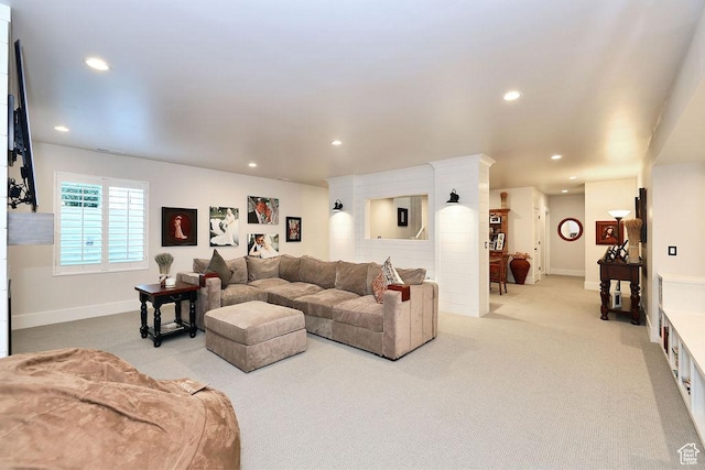 7817 S Danish Pine Ln Unit 101, Cottonwood Heights, UT 84121 - living room with light carpet and recessed lighting