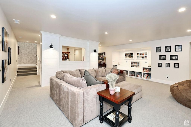 7817 S Danish Pine Ln Unit 101, Cottonwood Heights, UT 84121 - living area with light carpet and recessed lighting