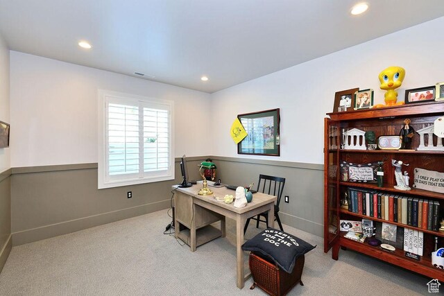 7817 S Danish Pine Ln Unit 101, Cottonwood Heights, UT 84121 - office area featuring carpet and recessed lighting