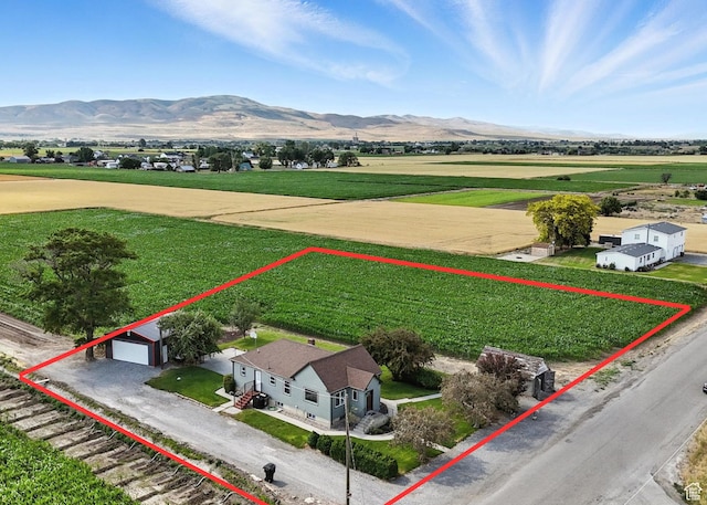 11395 N 4400 W, Tremonton, UT 84337 - overview of rural landscape featuring property boundaries highlighted and a mountain backdrop