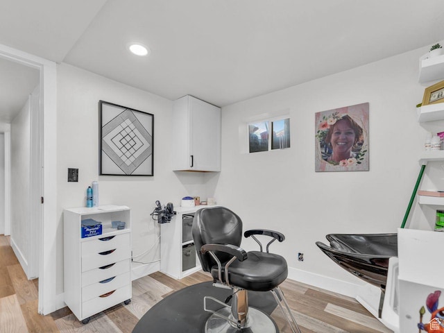 4332 W Losee Dr, West Valley City, UT 84120 - office area with light wood-type flooring and recessed lighting