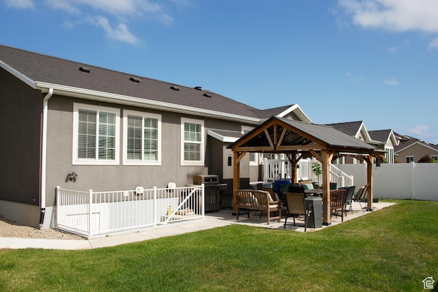 1415 N 3300 W, Provo, UT 84601 - back of house featuring a gazebo, a patio, and stucco siding