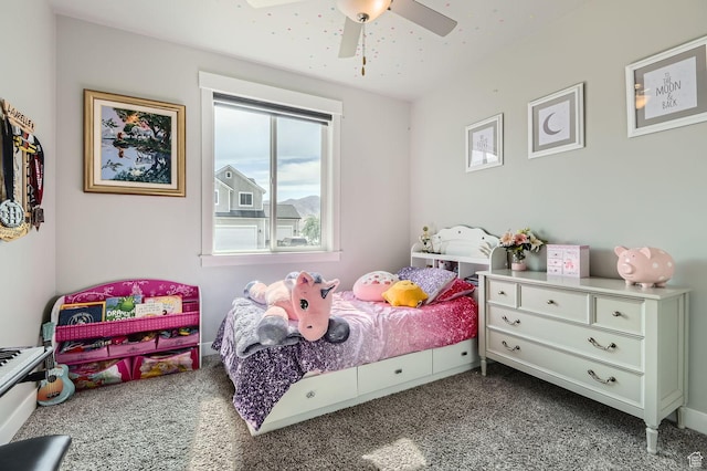 4909 N Cliffrose Dr, Eagle Mountain, UT 84005 - bedroom featuring carpet flooring and ceiling fan
