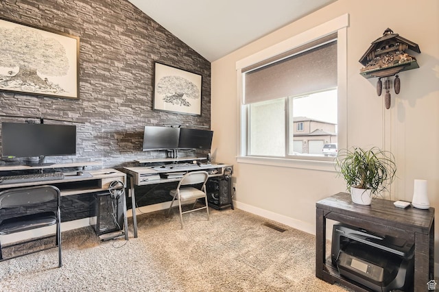 4909 N Cliffrose Dr, Eagle Mountain, UT 84005 - carpeted office with lofted ceiling and baseboards