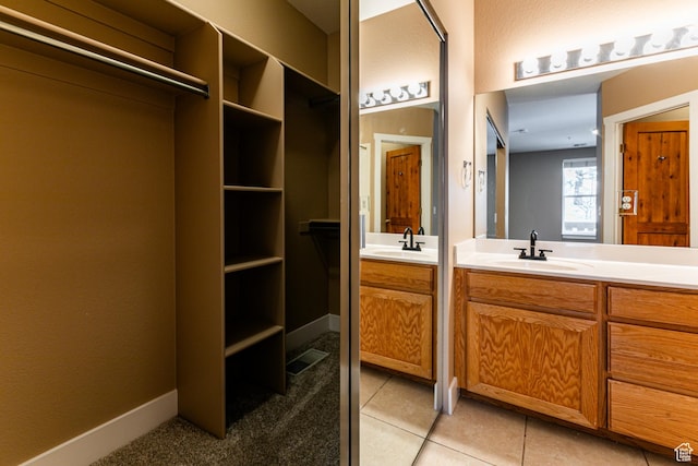 8050 Gambel Dr Unit O-1, Park City, UT 84098 - bathroom featuring vanity, tile patterned flooring, and a closet