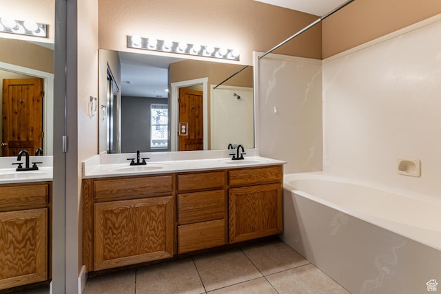 8050 Gambel Dr Unit O-1, Park City, UT 84098 - bathroom featuring double vanity and tile patterned flooring