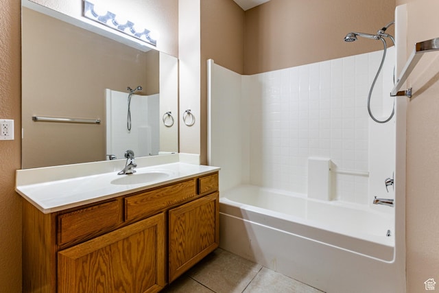 8050 Gambel Dr Unit O-1, Park City, UT 84098 - full bathroom with vanity, washtub / shower combination, and tile patterned flooring