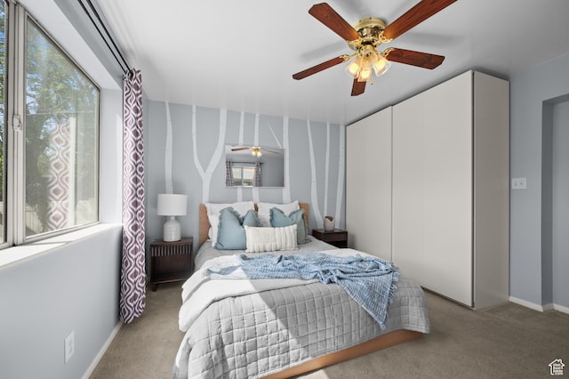 817 N Catherine St, Salt Lake City, UT 84116 - bedroom featuring carpet flooring, a closet, and ceiling fan