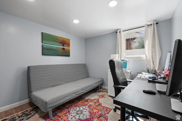 817 N Catherine St, Salt Lake City, UT 84116 - office area featuring recessed lighting and light wood-style floors