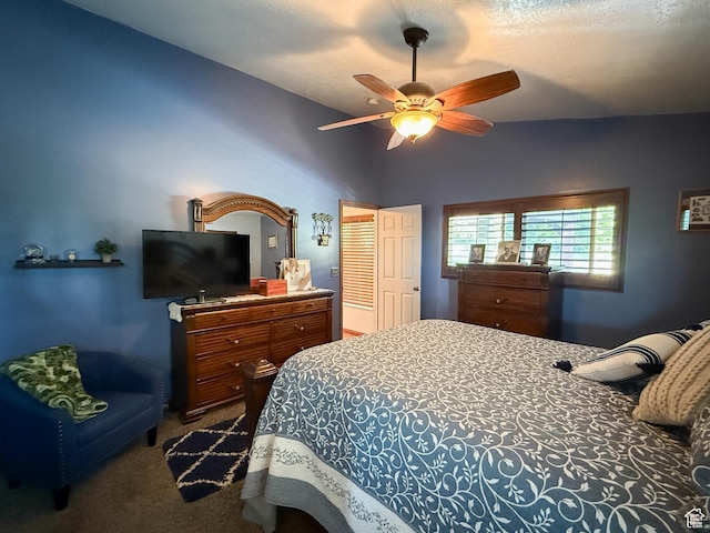 280 W 2400 S, Perry, UT 84302 - carpeted bedroom featuring vaulted ceiling and a ceiling fan