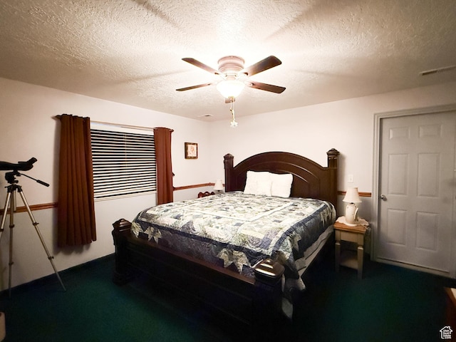 280 W 2400 S, Perry, UT 84302 - bedroom with a textured ceiling, carpet flooring, and a ceiling fan