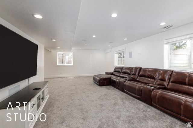 1209 N 1120 W, Clinton, UT 84015 - carpeted living room with recessed lighting and baseboards