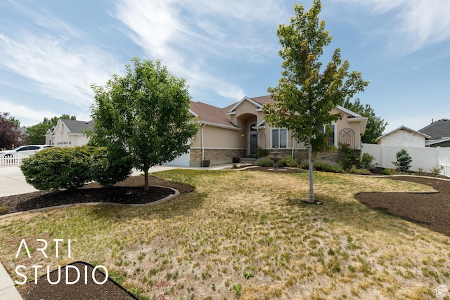 1209 N 1120 W, Clinton, UT 84015 - view of property hidden behind natural elements featuring stucco siding and stone siding