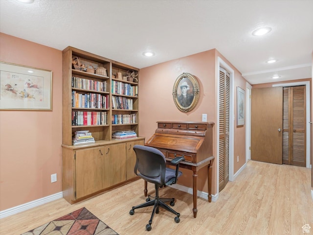 3645 E Fortuna Cir, Salt Lake City, UT 84124 - office featuring light wood-type flooring and recessed lighting