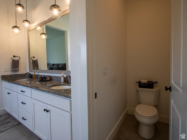 4821 W Juniper Bend Cir Unit 101, Herriman, UT 84096 - bathroom with tile patterned floors and double vanity