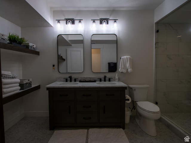 4821 W Juniper Bend Cir Unit 101, Herriman, UT 84096 - full bathroom with double vanity and a tile shower