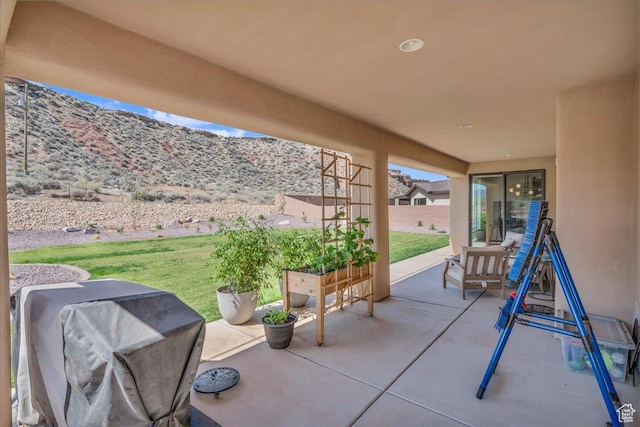 385 E Entrada Dr, Virgin, UT 84779 - view of patio / terrace with area for grilling and a mountain view