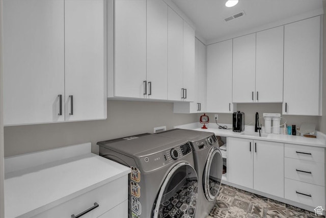 385 E Entrada Dr, Virgin, UT 84779 - laundry room with independent washer and dryer and cabinet space